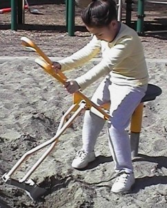 4 YO girl digging It